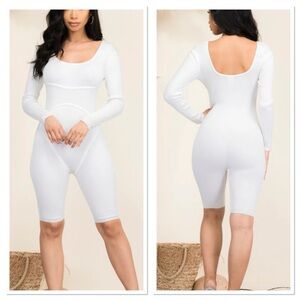 Immodel Women’s One Piece Shortie Sz S Cotton Blend White